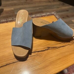 Rebels Blue suede Mules Modern Slip-On Shoes